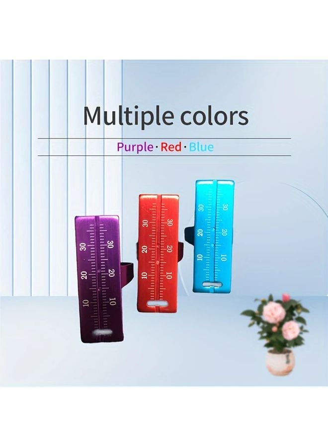 Red Dental Measuring Scale Aluminum Alloy Root Canal Measurement Tool - Image 2